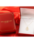 14K Yellow Gold Little Boy Pendant, With 18" Necklace