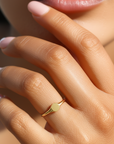 Solid 14k Gold Round Signet Ring