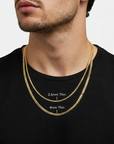 14k Solid Gold Miami Cuban Chain, Heavy Solid 14k Gold Chain, Sizes 2.6mm 4mm
