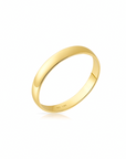 14K Yellow Gold Classic Wedding Band Ring, 3mm Thin