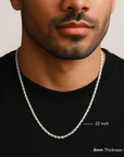 Italian Rope Chains with Strong Lobster Lock in Sterling Silver