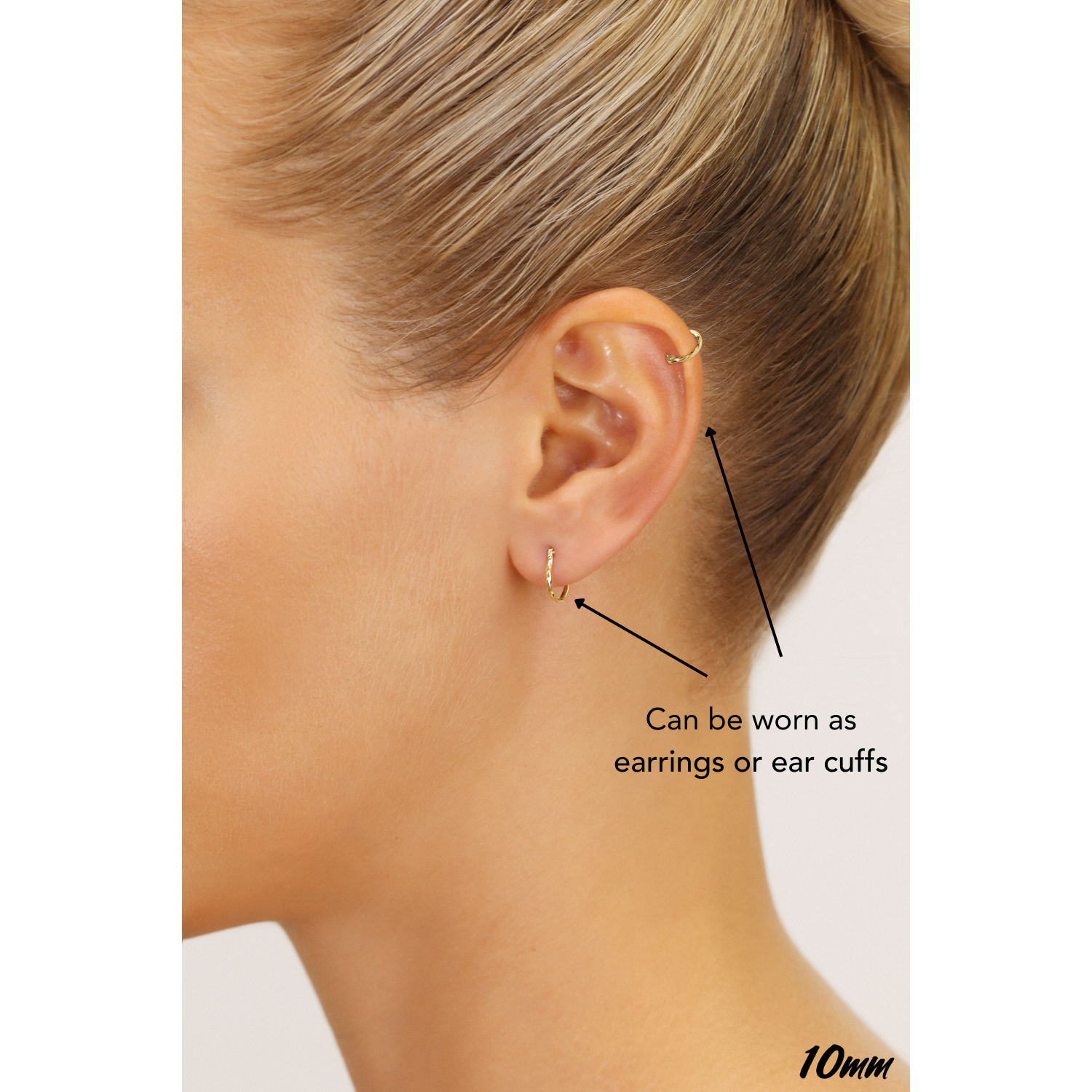Thin sleeper earrings top