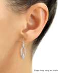Spiral French-Hook Dangle Earrings in Sterling Silver