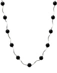Unique Onyx Stone Set, 18 inch Necklace 7.5 inch Bracelet and Earrings in Sterling Silver