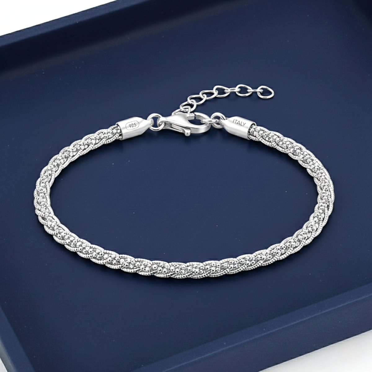 Sterling Silver Twisted Rope Snake Chain Bracelet – Tilo Jewelry®