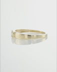 14K Yellow Gold Lab Diamond Wedding Band Ring, Engraved Love Ring, 1.15ctw