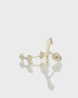 14k Solid Yellow Gold Tiny Arrow Studs, With Screw on Screwbacks