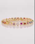 14k Yellow Gold Birthstone Halo Stud Earrings, With Secure Screw-On Backs, Available in 12 Colors