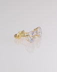 Bundle Set of 3! 14k Gold Classic Solitaire Stud Earrings, Screw-back