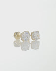 14K Gold Lab Diamond Stud Earrings, Screwback