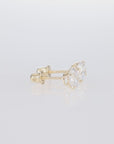 10k Yellow Gold Solitaire Screwback Stud Earrings