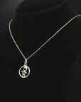 14K Yellow Gold Little Boy Pendant, With 18" Necklace