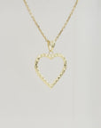 10K Yellow Gold Heart Pendant Necklace