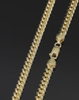 14k Solid Gold Miami Cuban Chain, Heavy Solid 14k Gold Chain Necklace, Sizes 2.6mm 4mm