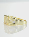 Solid 925 Sterling Silver Pave Square Signet Statement Pinky Wedding Band Ring