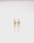 14k Yellow Gold Bar Stud Earrings