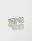14K Yellow Gold Classic Solitaire Simulated Diamond Studs, Screwback