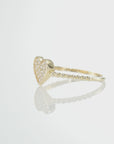 14K Gold Lab Diamond Heart Ring, 0.17ctw