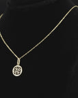 14K Yellow Gold Four-Leaf Clover Pendant, With 18" Necklace