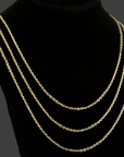 14K Gold Over Sterling Silver Brilliantina Cable Chain Necklace