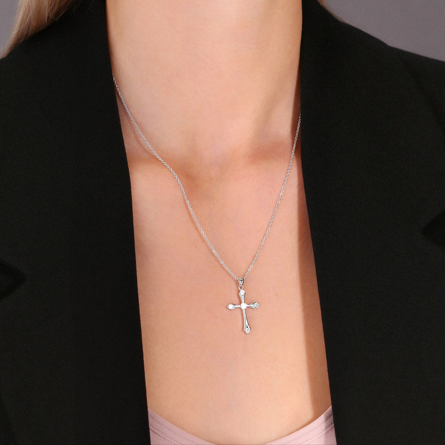 Sterling Silver Cross Pendant Necklace