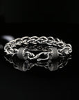 Dark Handmade Byzantine Chain Bracelet. Unisex in Sterling Silver