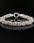 Handmade Byzantine Rope Chain Bracelet. Unisex in Sterling Silver