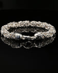 Handmade Byzantine Rope Chain Bracelet. Unisex in Sterling Silver