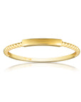 14k Yellow Gold Dainty Bar Ring