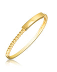 14k Yellow Gold Dainty Bar Ring