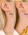 14k Yellow Gold Classic Hoop Earrings, 2mm