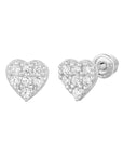 14k Gold Heart Shaped Stud Earrings