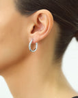 Sterling Silver Classic Round Chunky Hoop Earrings, 3mm