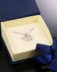 CZ Heart And Arrow Charm Necklace in Sterling Silver