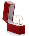 14k Gold Large Hoop Earrings, 2 inch (50mm)