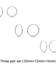 Bundle SET! 14k Gold Round Endless Hoop Earrings