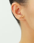 14k Yellow Gold Classic Ball Stud, Single Earring, Screwback (Unisex)