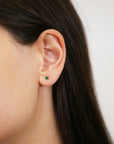 Set of 12! 14k Yellow Gold Birthstone Stud Earrings, 3mm Jewelry Set