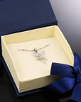 CZ Fairy Charm Necklace in Sterling Silver