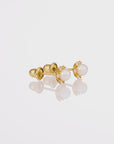 10k Yellow Gold Tiny Flower and Pearl Stud Earrings
