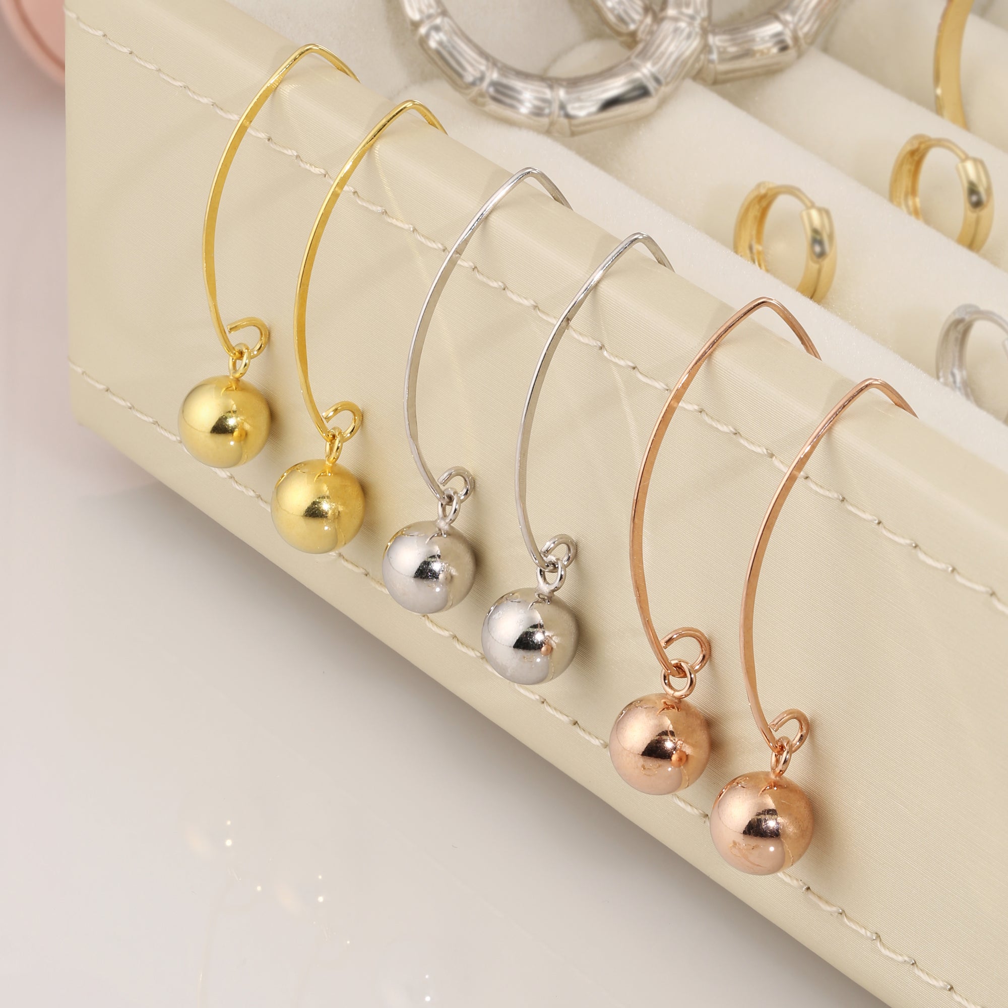 Sterling Silver Dangle Ball Drop Earring