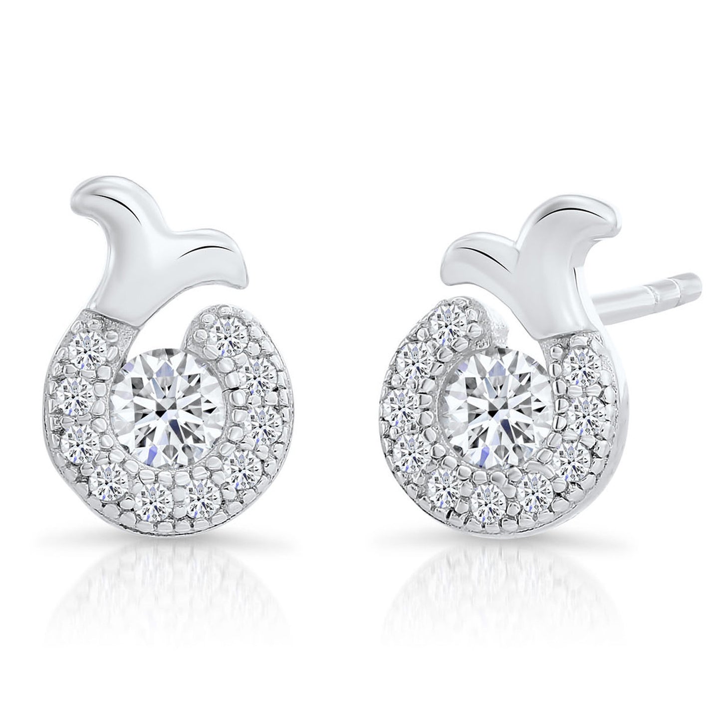 Sterling Silver Shrimp Stud Earrings, Seafood