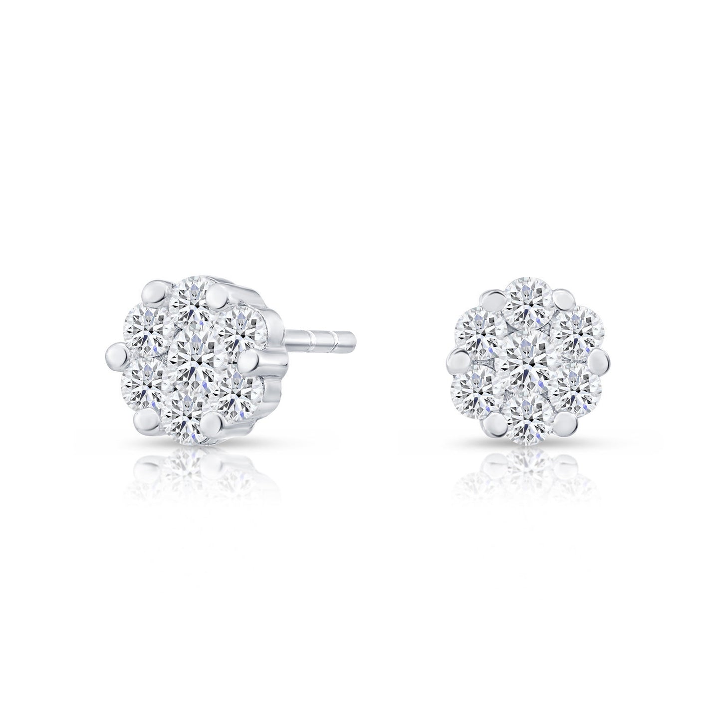 Sterling Silver Small Flower Stud Earrings