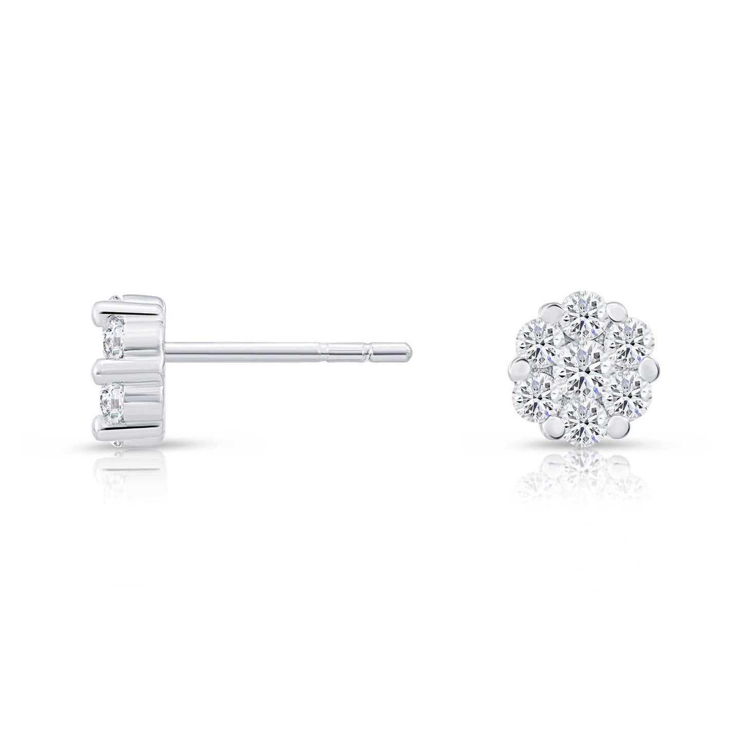Sterling Silver Small Flower Stud Earrings