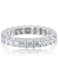 Sterling Silver Simulated Diamond Eternity Band Ring, 3mm