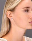 CZ Star Stud Earrings in Sterling Silver