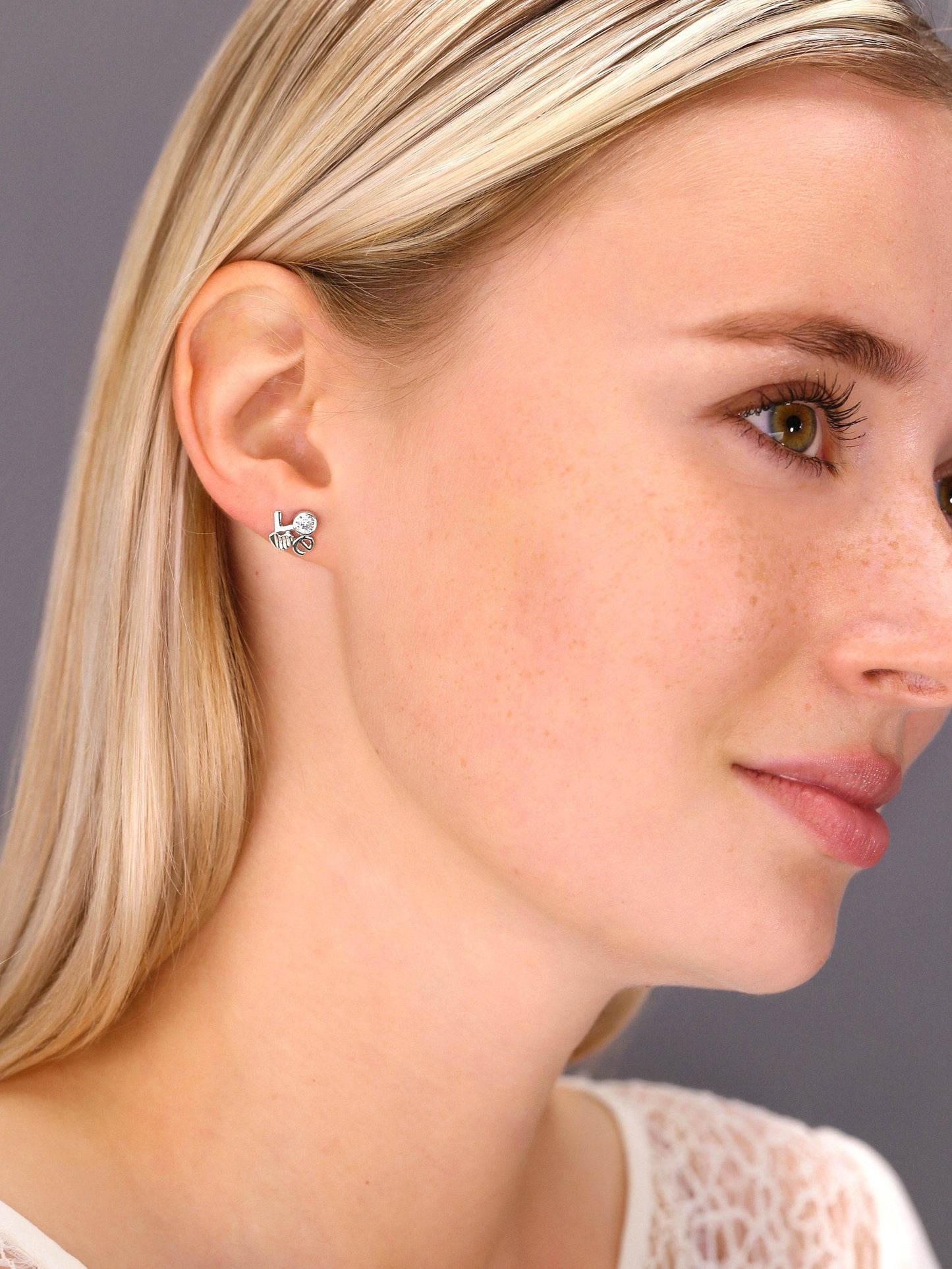Sterling Silver LOVE Stud Earrings