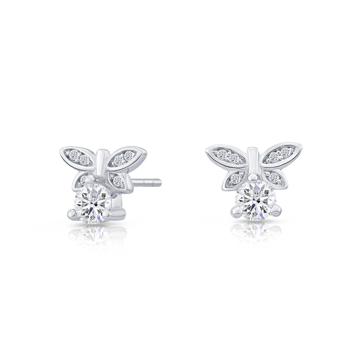 Sterling Silver Dragonfly Stud Earrings