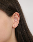 14k Yellow Gold Endless Hoop Earrings, 1mm