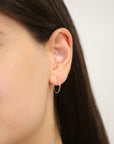 14k Yellow Gold Endless Hoop Earrings, 1mm